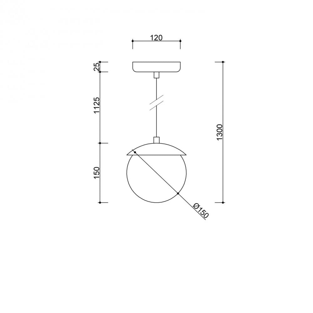 Lampă suspendată NORVIK F — Alb