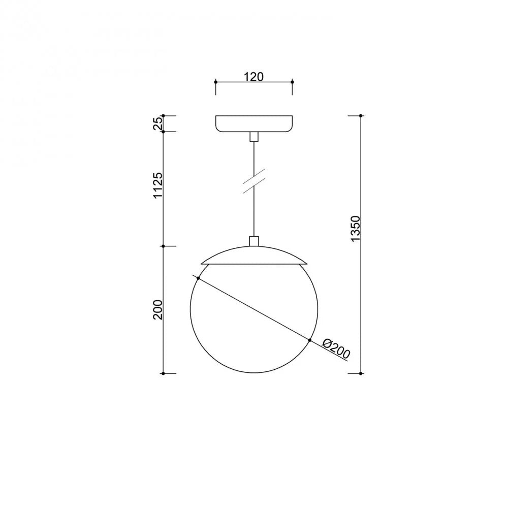 Lampă suspendată NORVIK G — Bordo