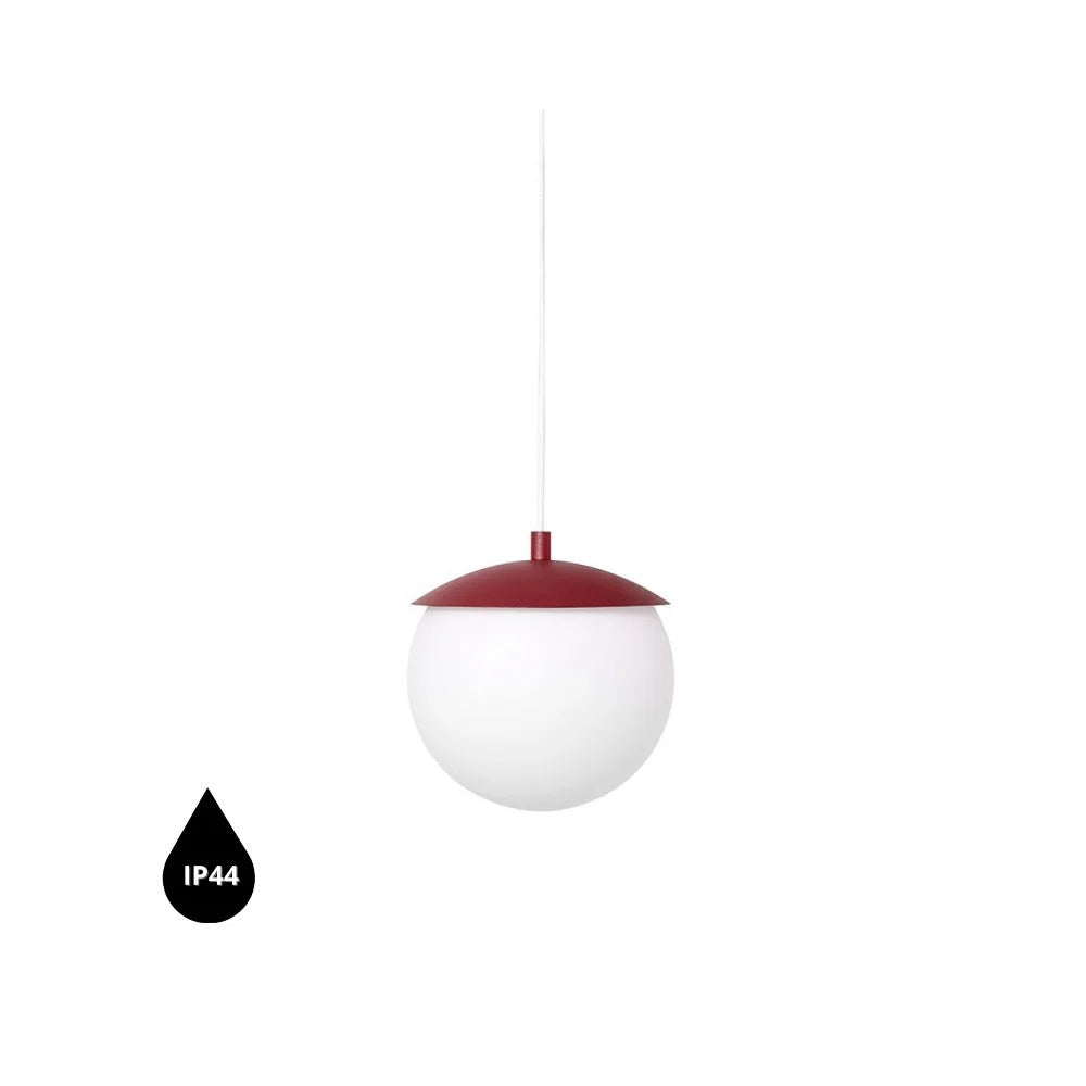 Lampă suspendată NORVIK G IP44 — Bordo