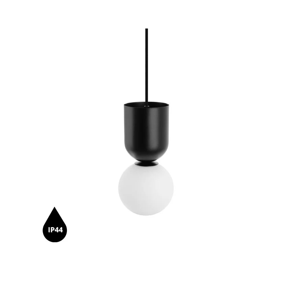 Lampă suspendată LUNVIK IP44 — Negru