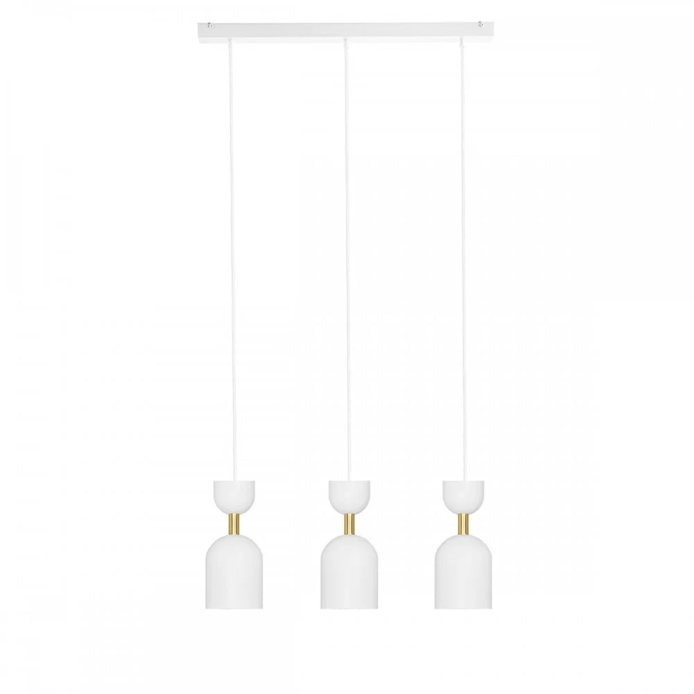 Lampă suspendată SORVIK 3L — Alb / alamă