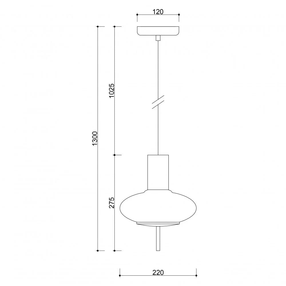 Lampă suspendată TORVEN A — Negru