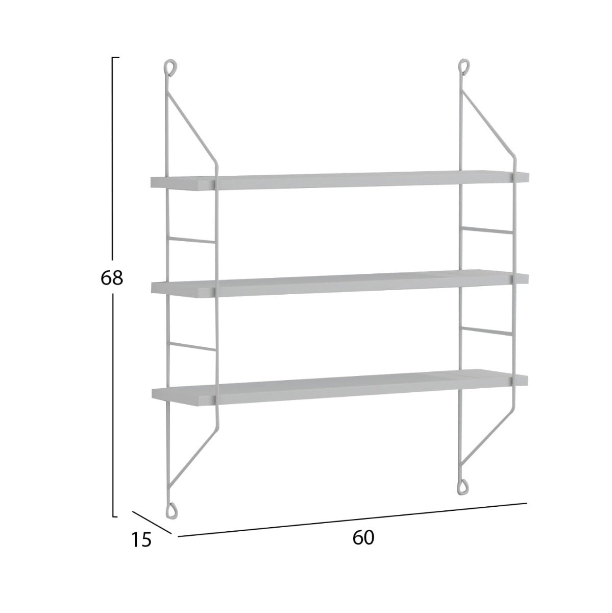 Raft de perete PERMET 60 x 68 CM