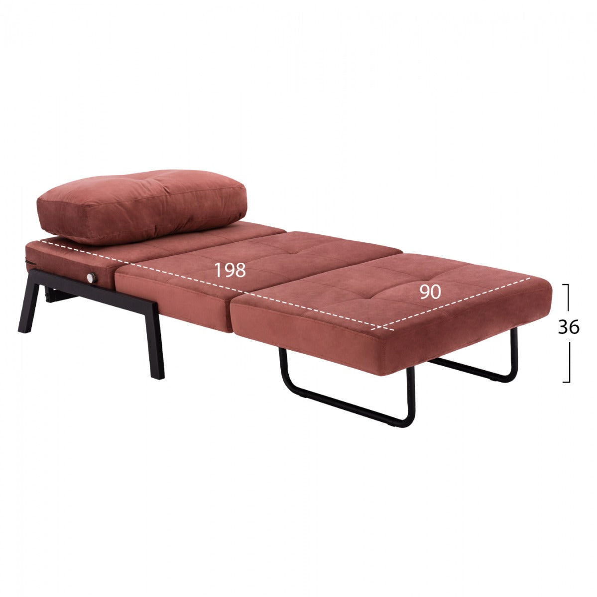 Fotoliu extensibil ELISE VELVET