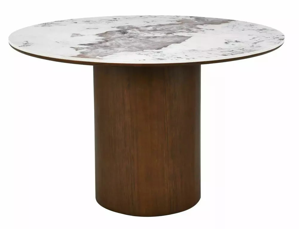 Masa BIRTON CERAMIC/WALNUT Ø120 CM