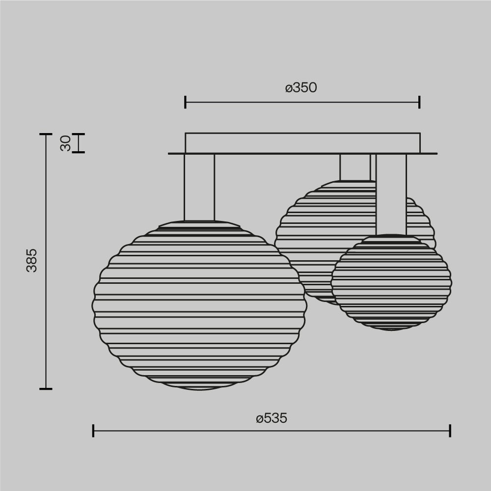 Plafoniera REELS TRIO GOLD