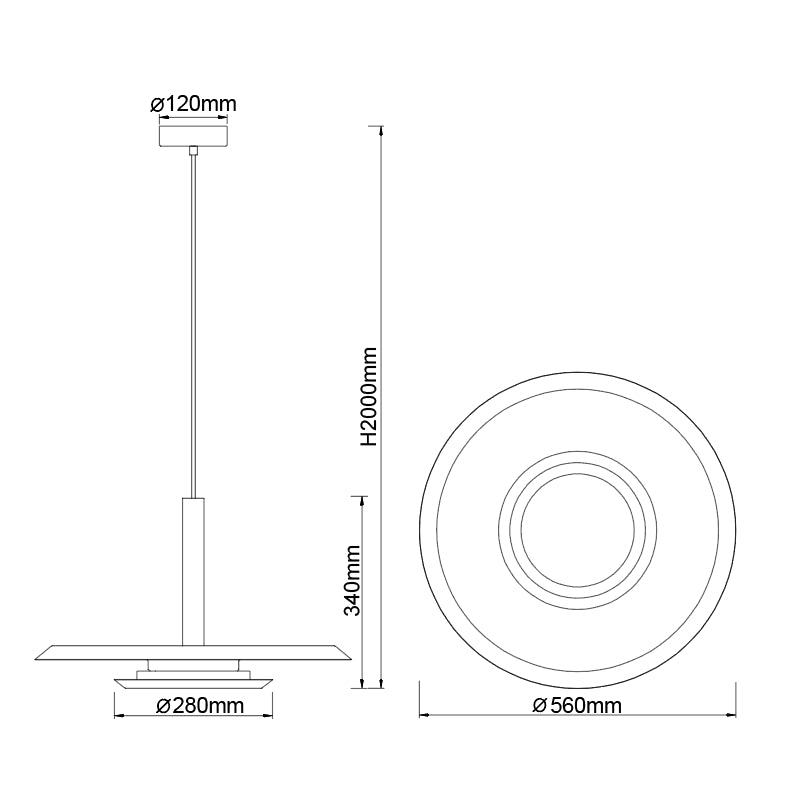 Lampa suspendata REZA Ø56 CM