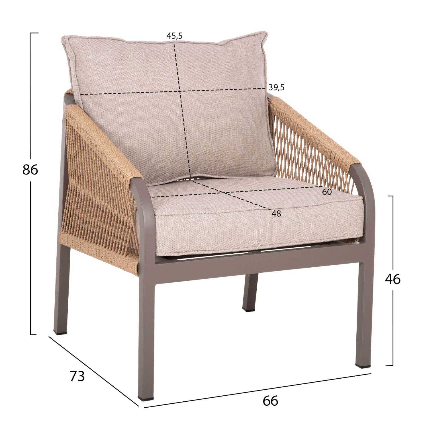 Set pentru exterior POLKA CHAMPAGNE