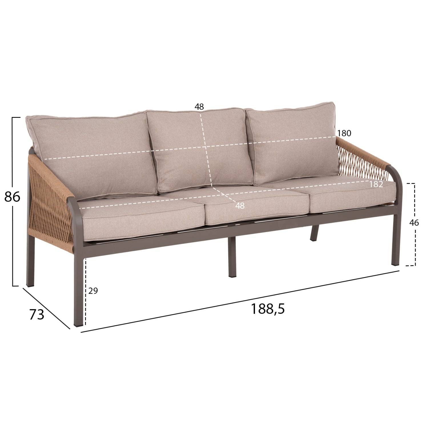 Set pentru exterior POLKA CHAMPAGNE