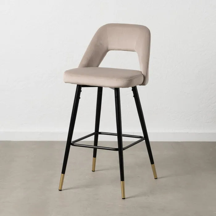 Scaun de bar DUCHESS VELVET H-75CM beige - P