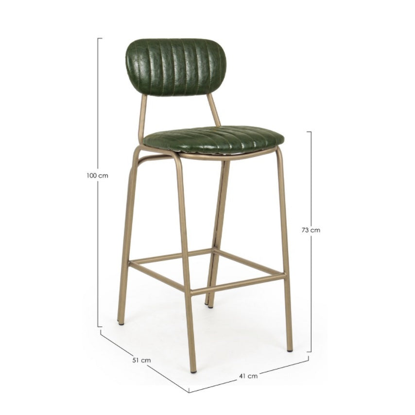 Scaun de bar ADDY DARK GREEN H73 CM