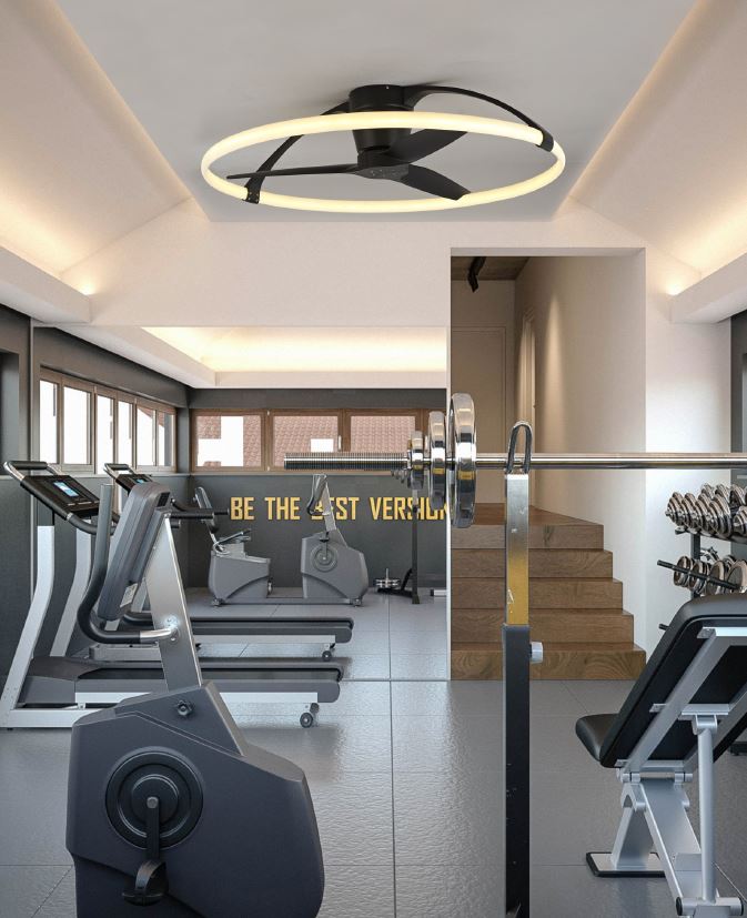 Plafoniera ventilator SENTRA BLACK