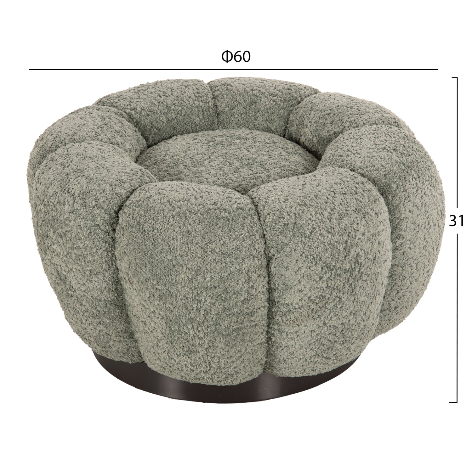 Fotoliu cu taburet TEROMA BOUCLE