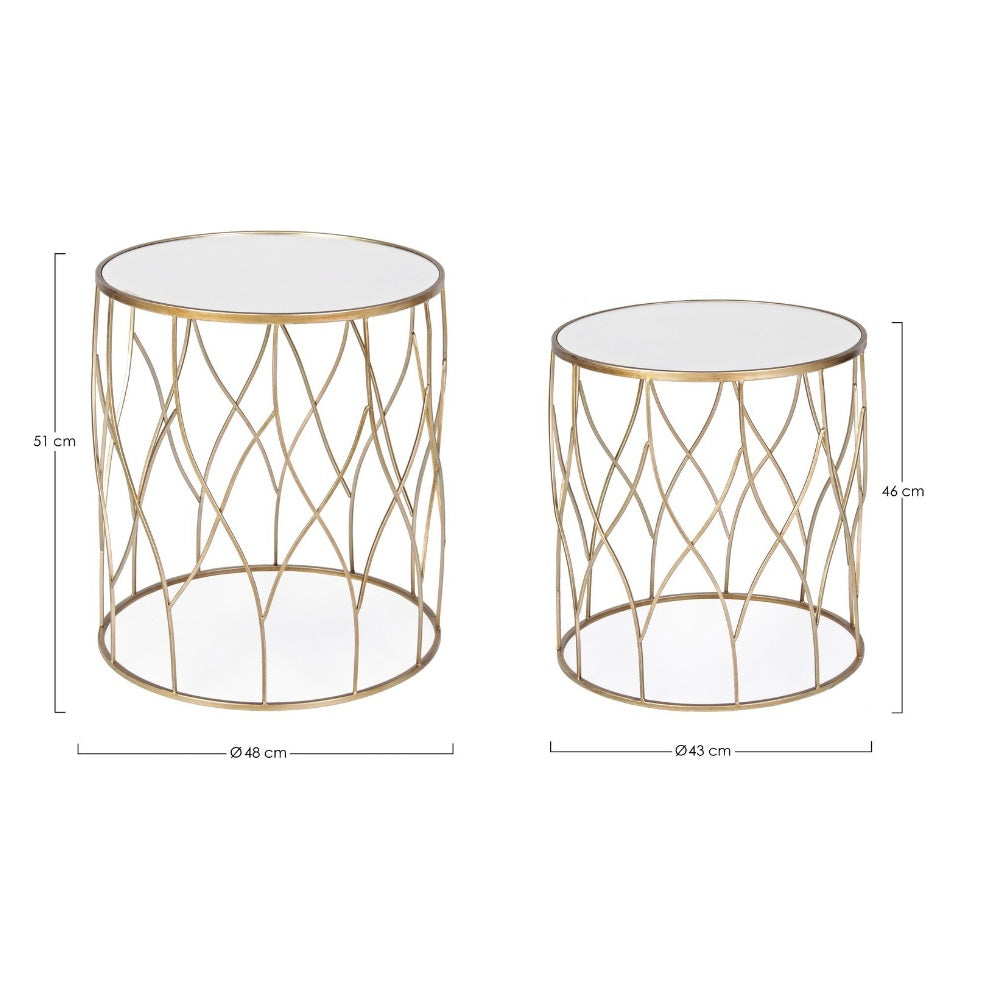 Set 2 măsuțe de cafea ELENOR