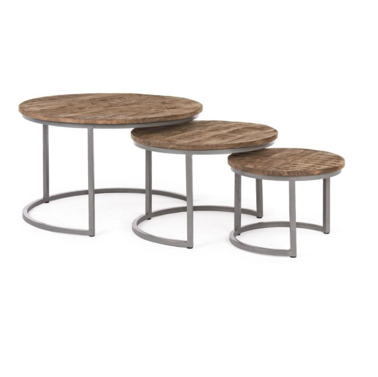 Set 3 măsuțe de cafea NARVIS ROUND