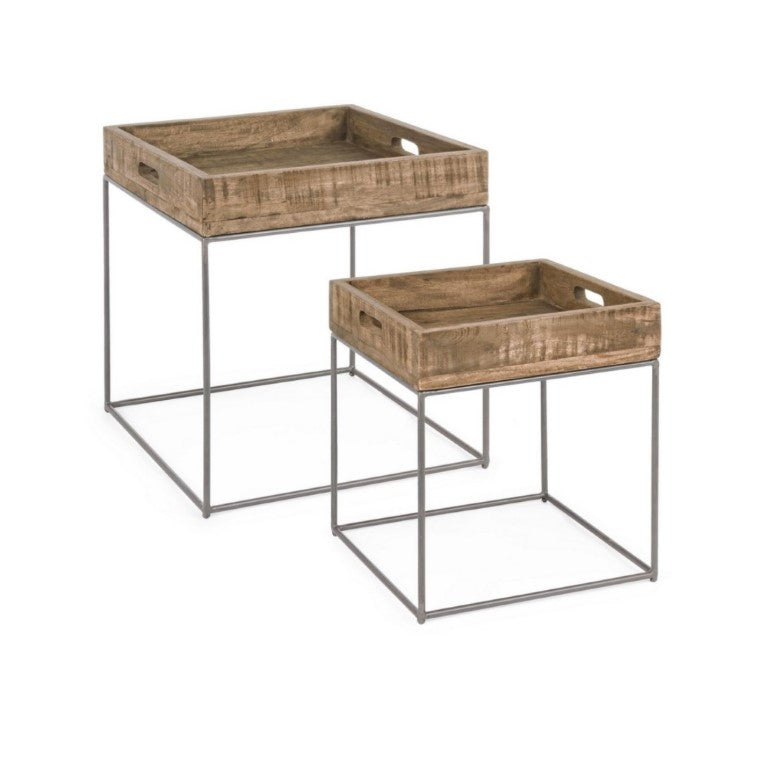 Set 2 măsuțe de cafea NARVY SQUARE