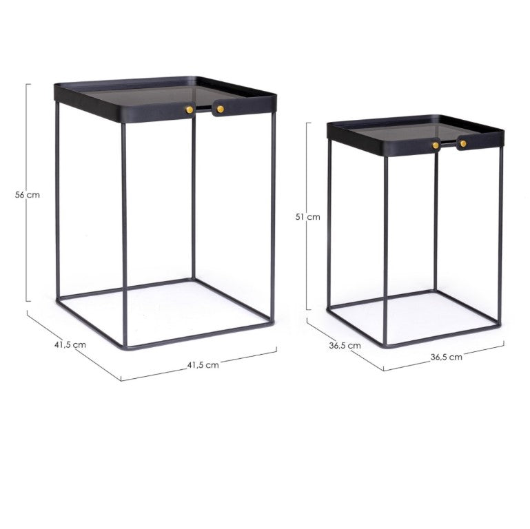 Set 2 măsuțe de cafea ZEIN SQUARE