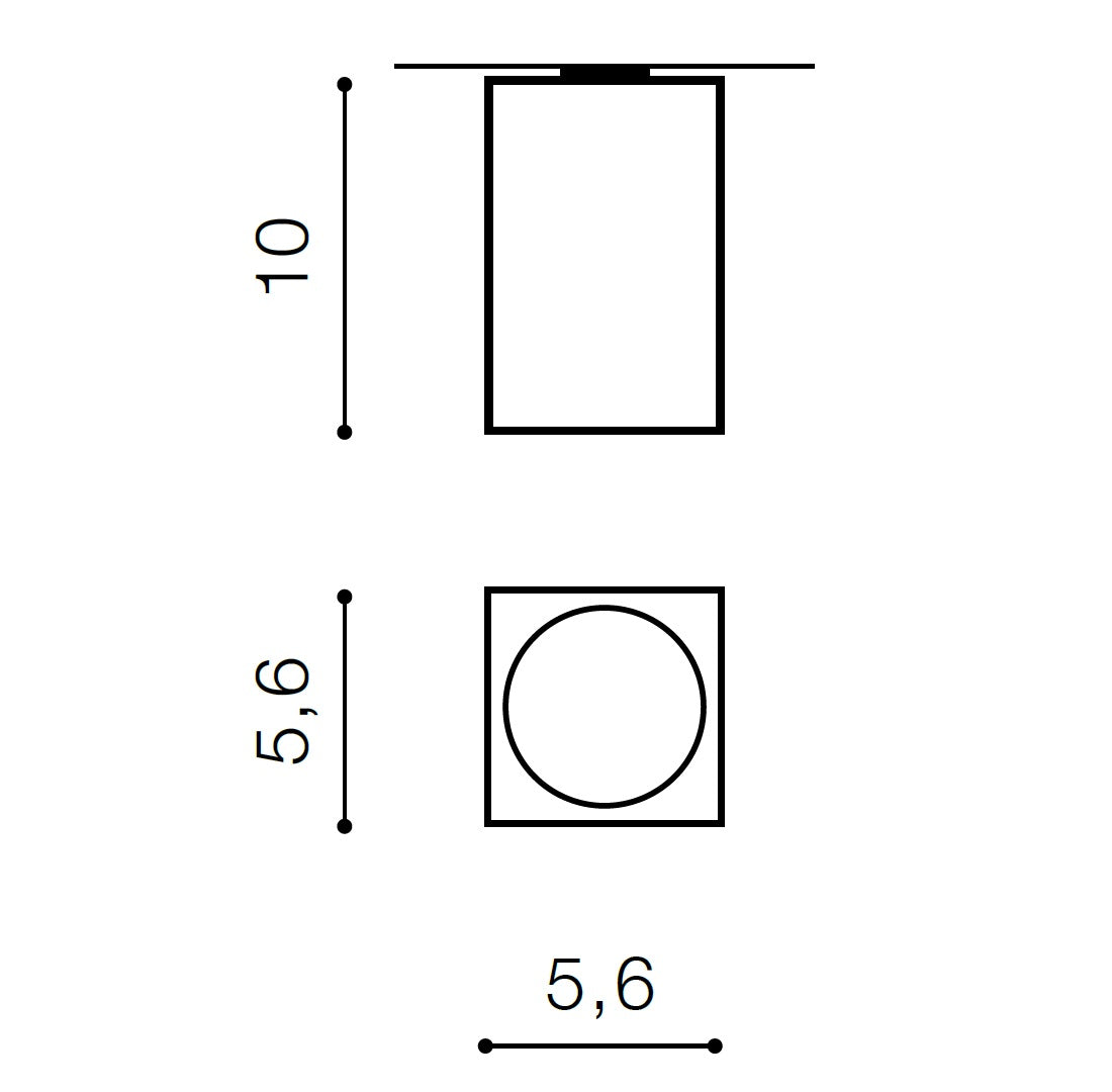 Spot aplicat MINI SQUARE