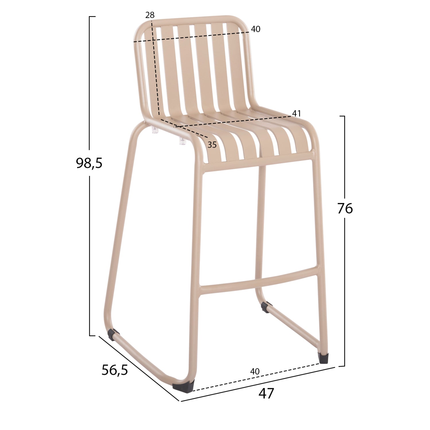 Scaun de bar AVIRON H76 CM