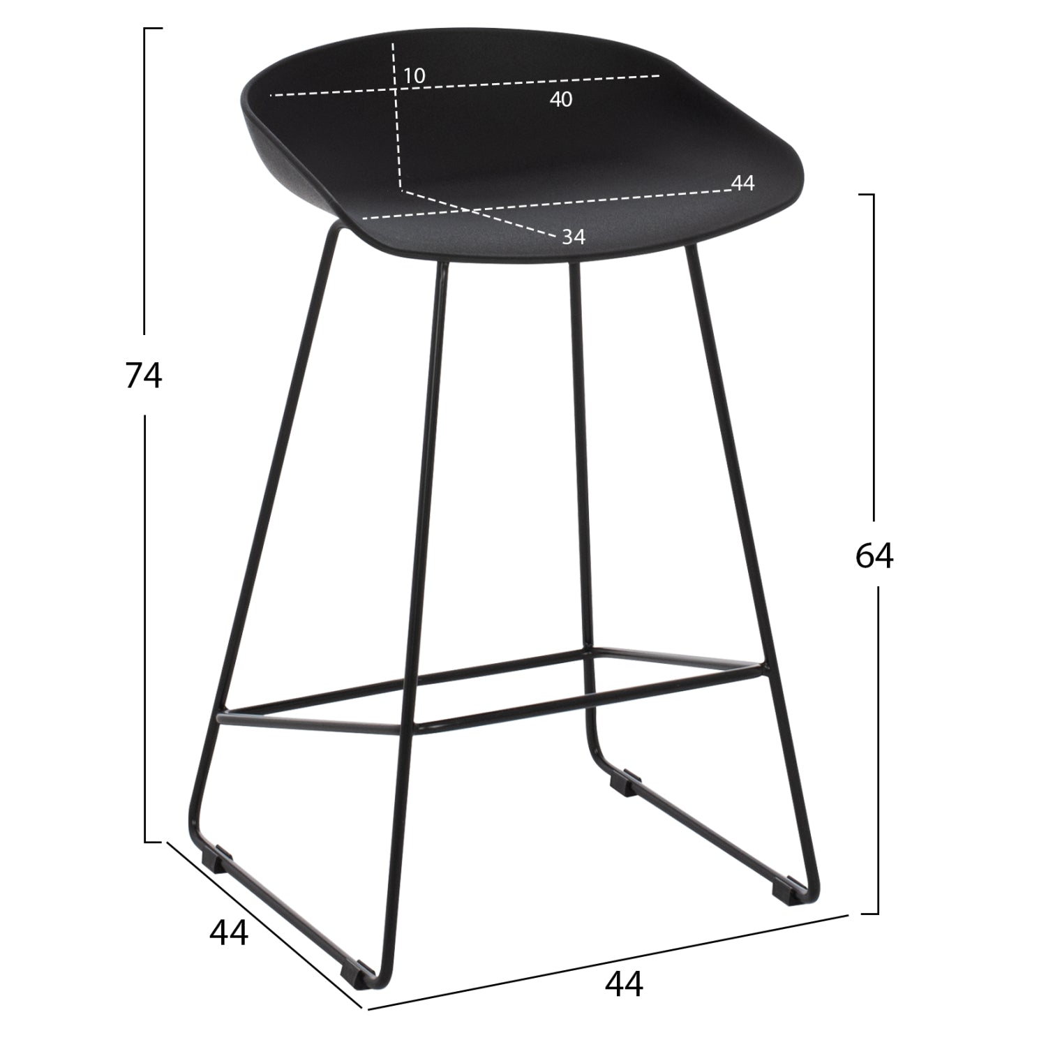 Scaun de bar ZAFERA H64 CM