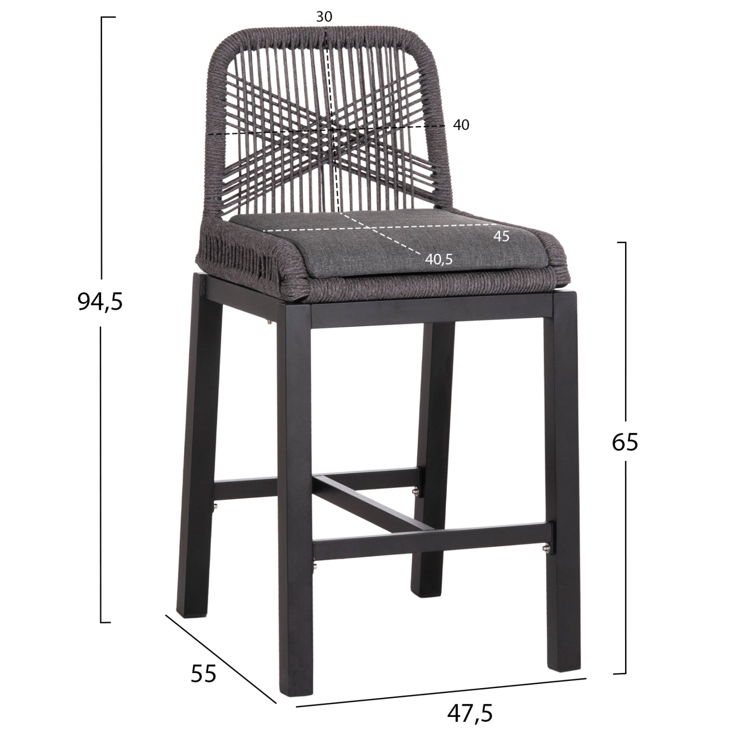Scaun de bar SPAGO H65 CM