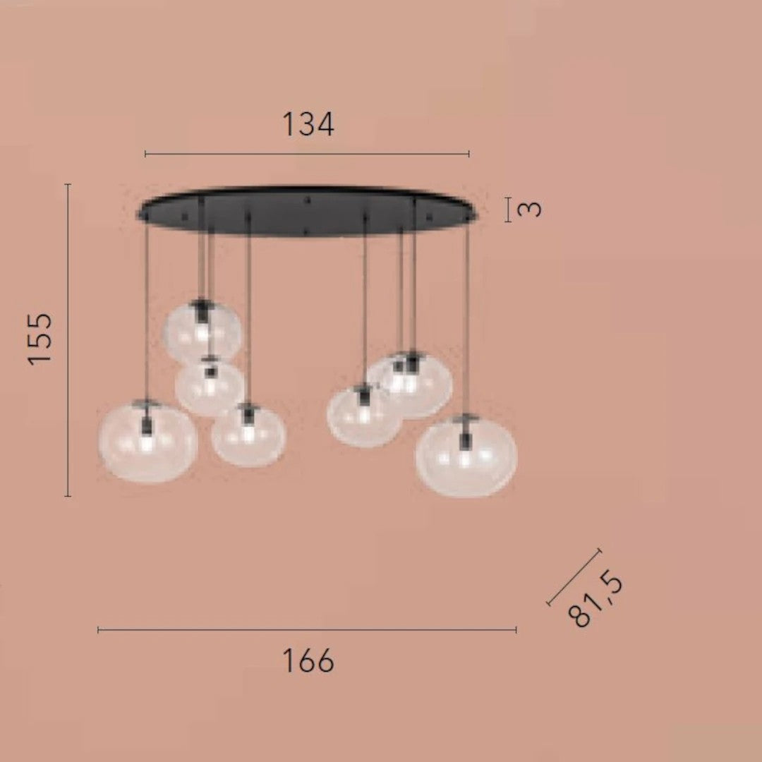 Lampa suspendata GALAXY 8L