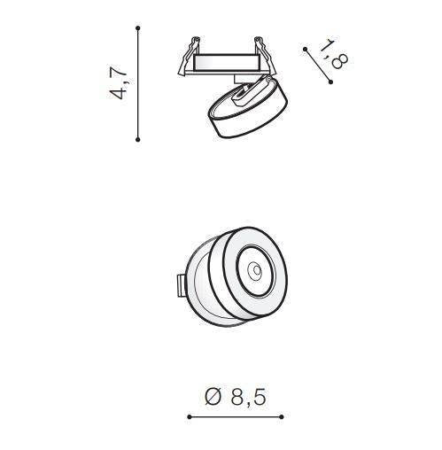 Spot incastrat FRY 7W
