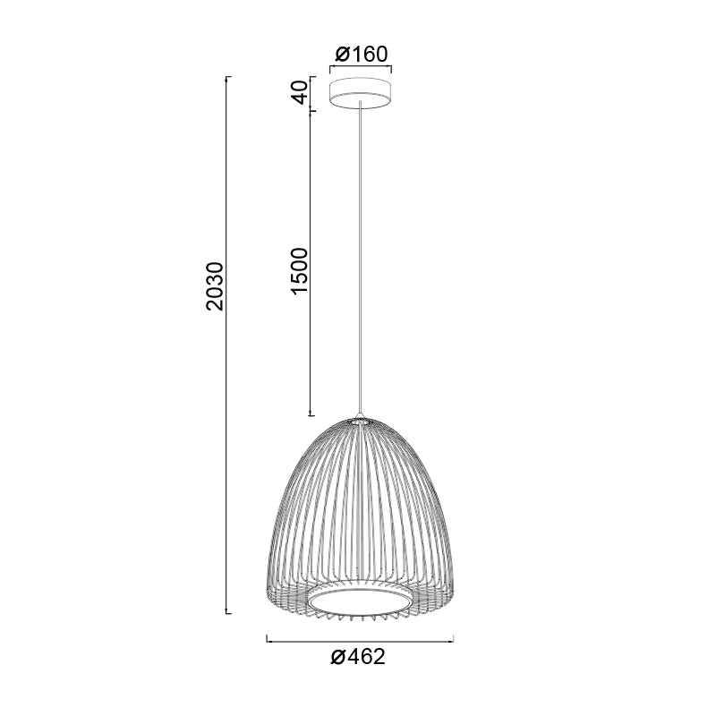 Lampa suspendata TANGREDI Ø46 CM