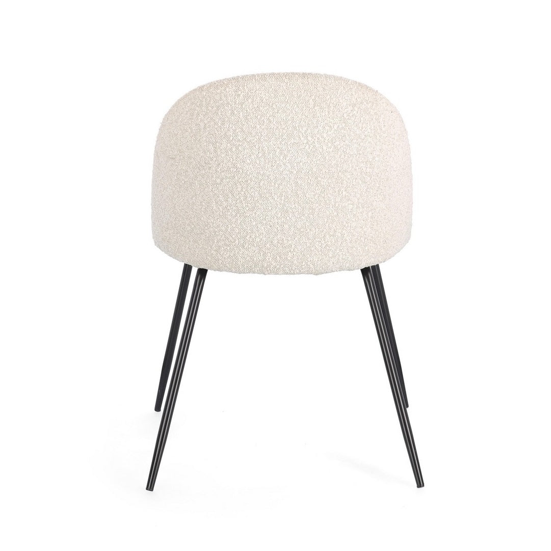 Set scaune 3+1 gratis TANIA BLACK BOUCLE IVORY