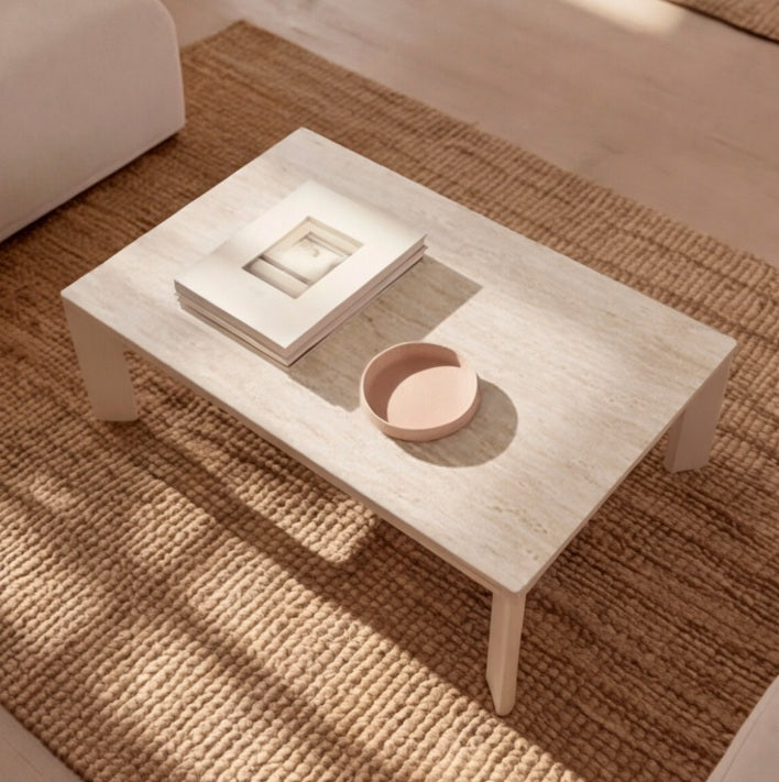 Masuta de cafea TARIFA BEIGE 110 x 60 x 42/69 CM