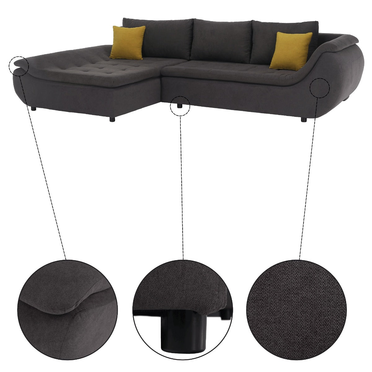 Coltar stanga extensibil TARVIK 310 CM