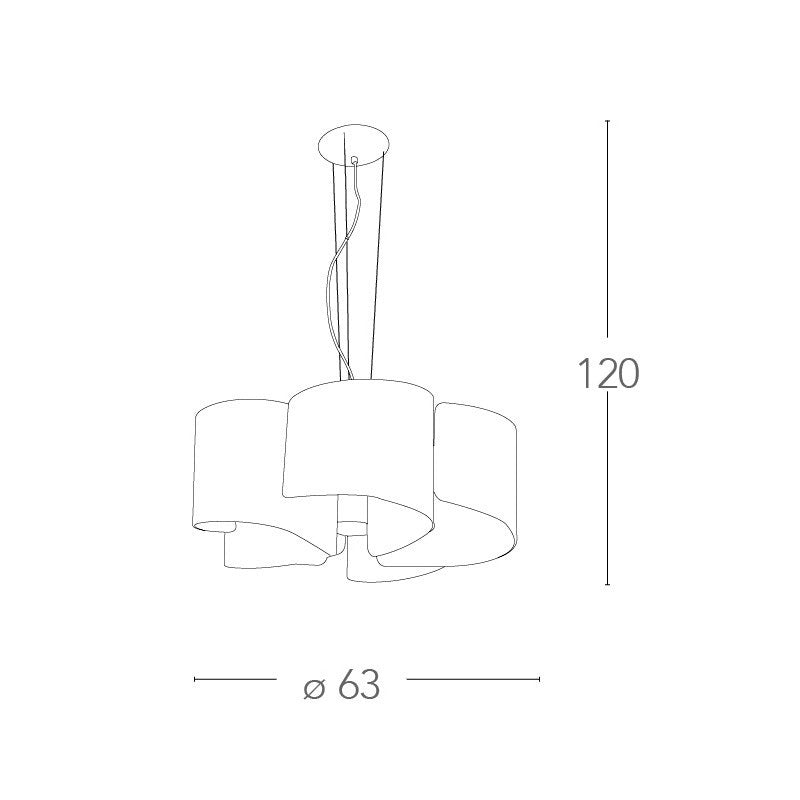 Lampa suspendata TIZIANO Ø63 CM