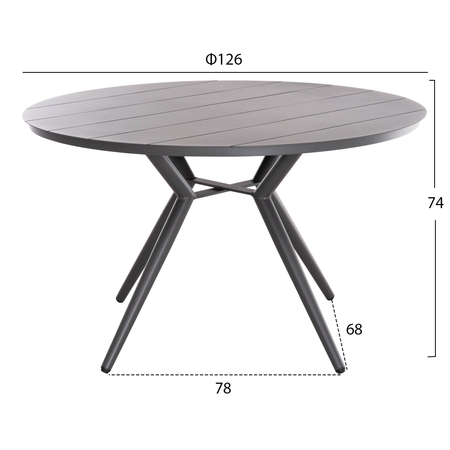 Masa TRAPEZIO  Φ 126 CM