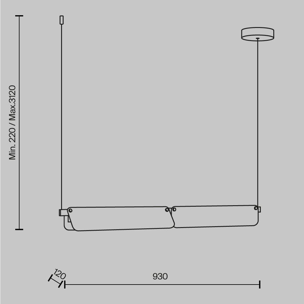 Lampa suspendata FLAT
