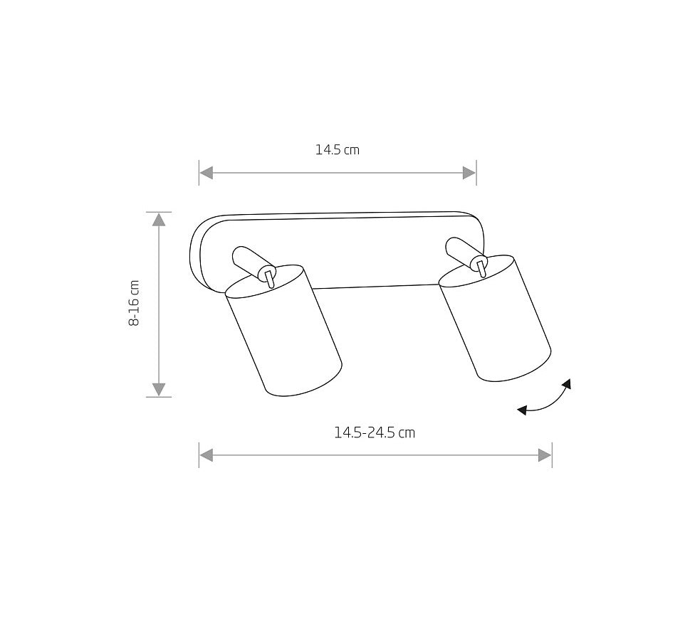 Spot aplicat VASTRA BRASS 2