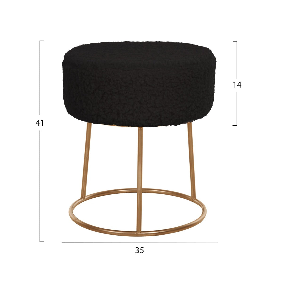Taburet VIZINY BOUCLE Ø35 CM