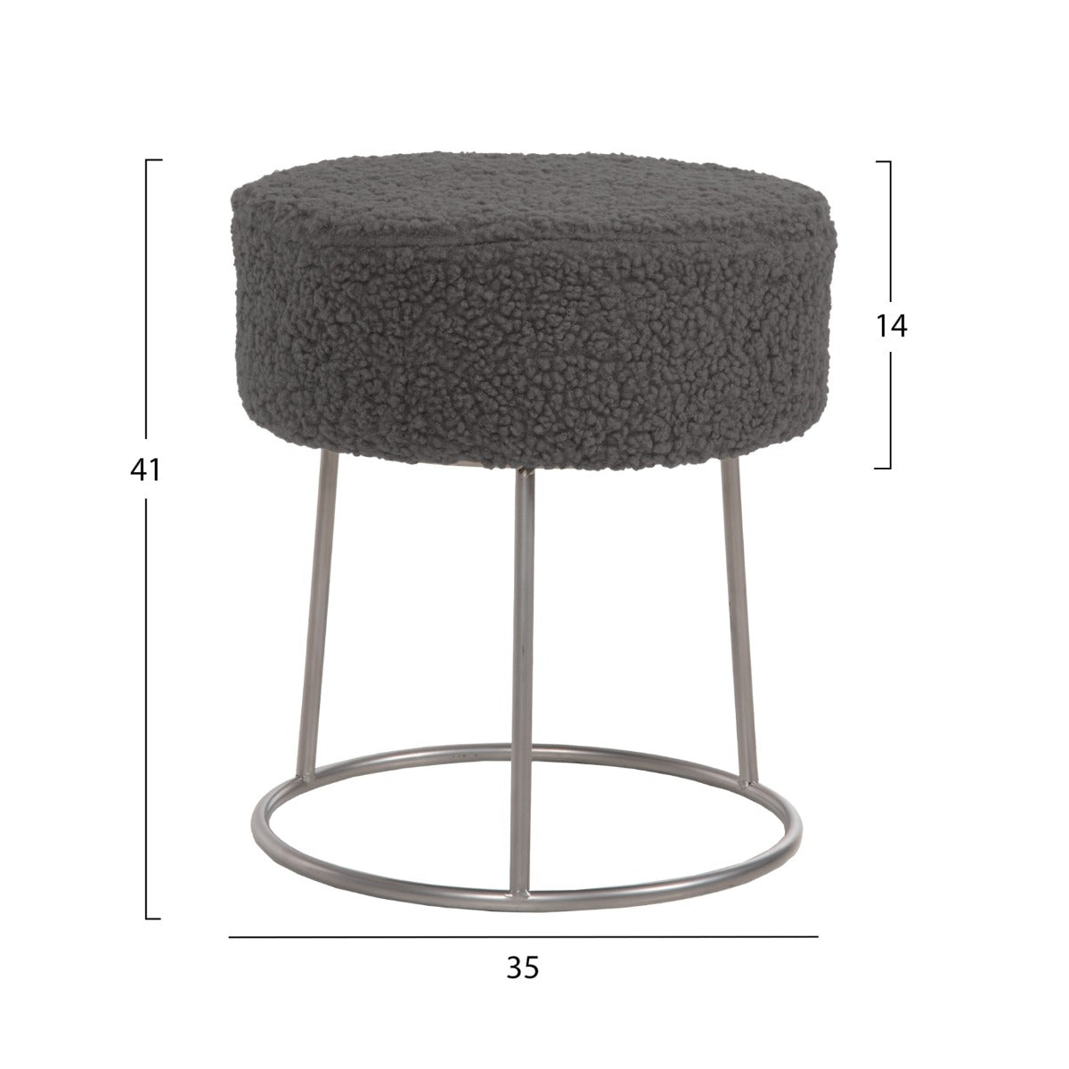 Taburet VIZINY BOUCLE Ø35 CM